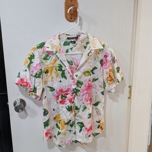 Ralph Lauren Multicolor Floral Blouse